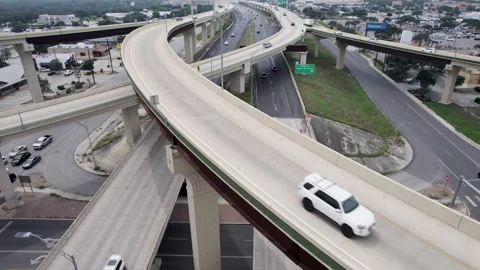 Stacked Highway 1604 Loop San Antonio TX Low Alt Static Video stock 277090141