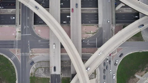 Stacked Highway 1604 Loop San Antonio Texas Infrastructure top down Video stock 277221748