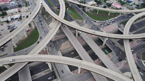 Stacked Highway Layers 1604 Loop San Antonio TX Infrastructure Static Video stock 277152598