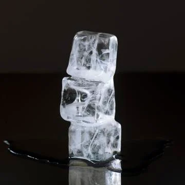 Stacked ice cubes Stockfoto's