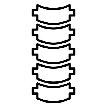 Stacked interlocking ring graphic element for branding and design projects Stock Illustration