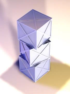 Stacked iron boxes. イラスト素材