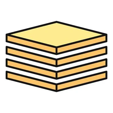 Stacked layers block icon for data and platform Stock Illustration
