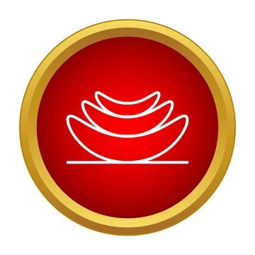 Stacked leaf elements forming a stylized plant icon Stock Illustration