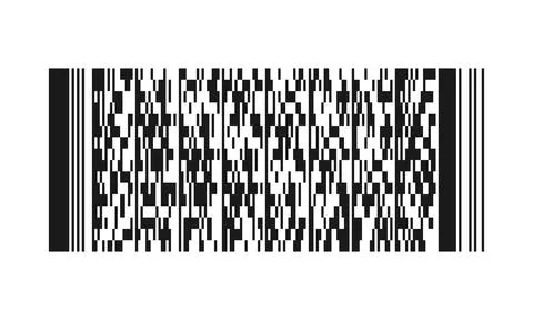 Stacked linear barcode. Code pattern, sample. Illustrazione stock
