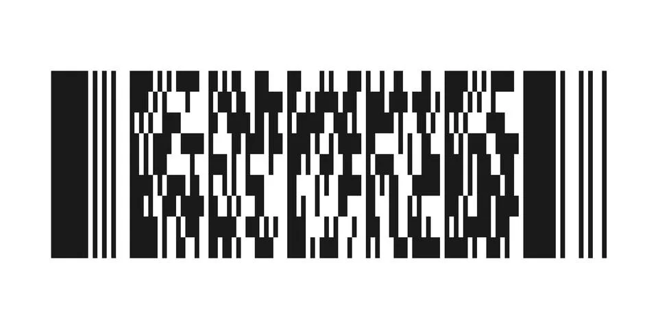 Stacked linear barcode. Code pattern, sample. Illustrazione stock