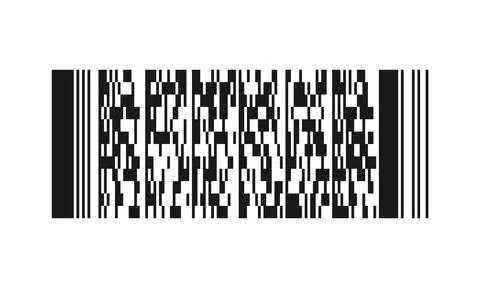 Stacked linear barcode. Code pattern, sample. Stock Illustration