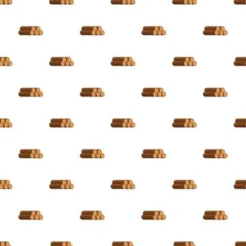 Stacked logs forming a seamless pattern 库存插图