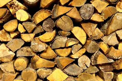 Stacked Logs Stock Photos