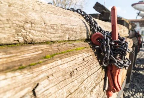 Stacked Logs Foto stock