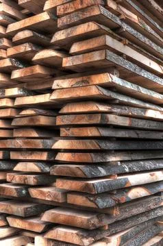 Stacked lumber Stock Photos