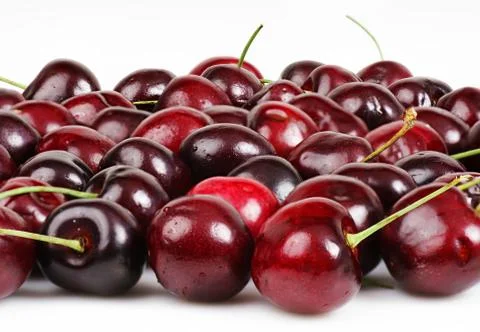 Stacked macro cherry background Stock Photos