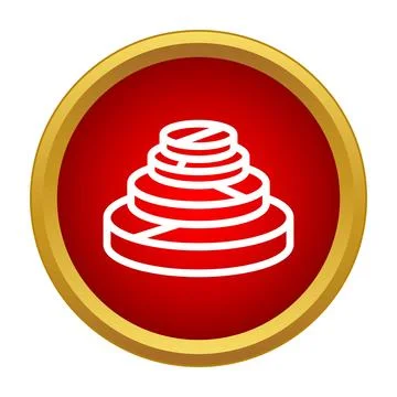Stacked medication pills icon representing healthcare pharmacy treatment イラスト素材