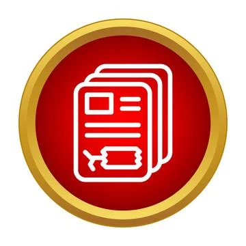 Stacked newspaper articles icon depicting daily news Stock Illustration