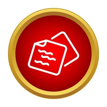 Stacked notes icon for reminder application Stock Illustration