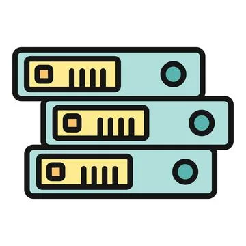 Stacked office binders organizing documents in corporate archive イラスト素材