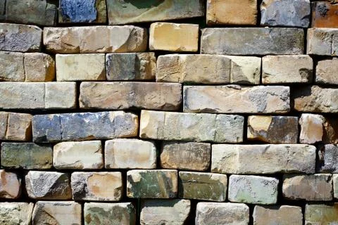 Stacked old bricks Stock Photos