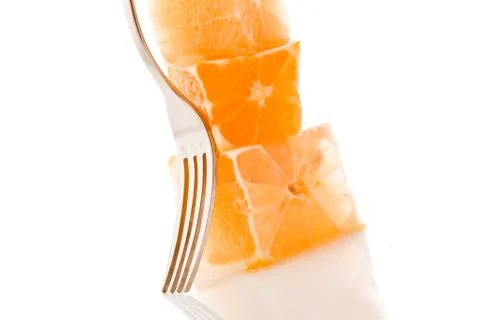 Stacked orange cubes Stock Photos