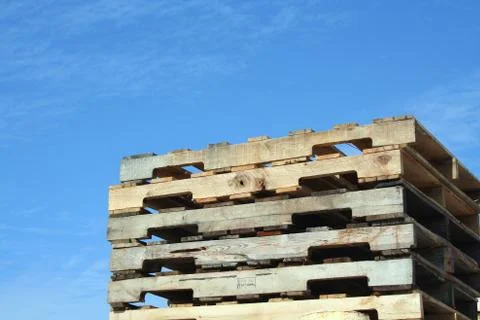Stacked pallets Stock Photos