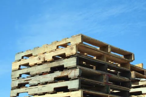 Stacked pallets Stock Photos
