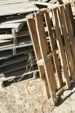 Stacked pallets Stock Photos