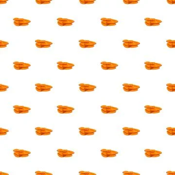 Stacked pancakes with butter seamless pattern background Illustrazione stock