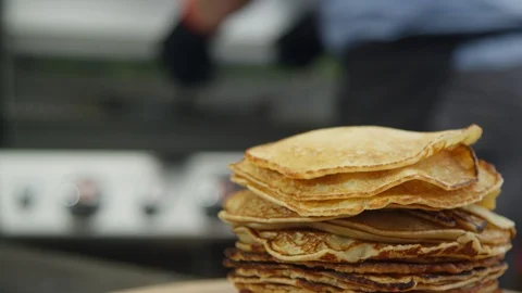 Stacked pancakes Stock-Footage 103042528