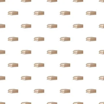 Stacked paper sacks seamless pattern on white background Stock Illustration