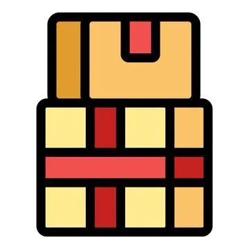 Stacked parcel boxes representing logistics and shipping Illustrazione stock