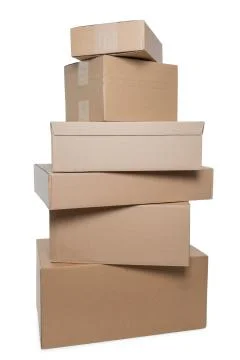 Stacked parcels Stock Photos