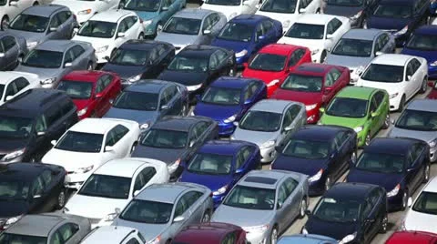 Stacked Parking 03 HD Stock Footage 12820218
