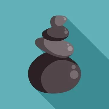 Stacked pebble stones balancing creating zen meditation concept Stock Illustration