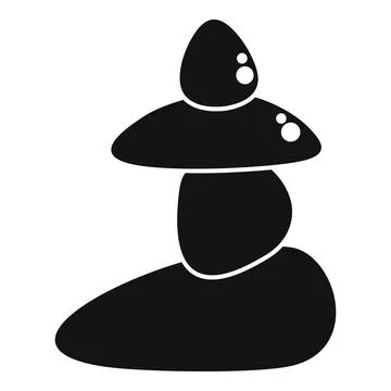 Stacked pebbles creating balance and zen harmony 库存插图
