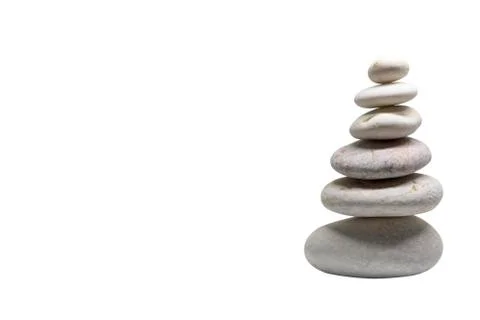 Stacked pebbles isolated Stock Photos