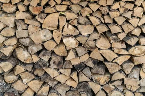 Stacked pile of wood Stock Photos