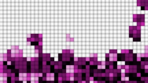 Stacked pink flickering blocks - background in tetris style - on white (FULL HD) Stock Footage 75722859