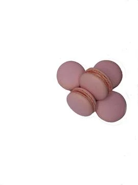 Stacked pink macaroons Stock Photos