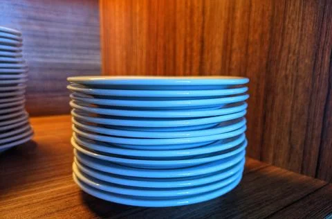 Stacked plate Stock Photos