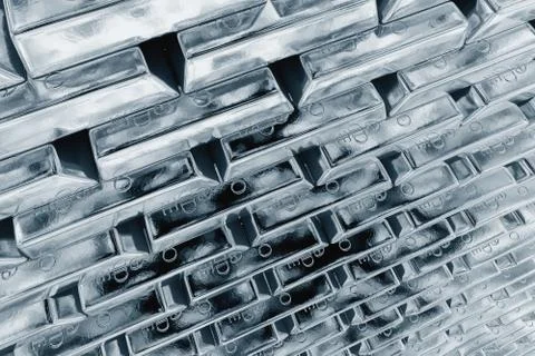 Stacked platinum bars Stock Illustration