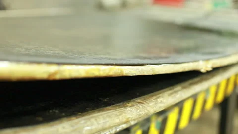 Stacked Recycled Paper Composite Boards in Factory Stock Footage 328814072
