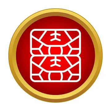 Stacked red envelopes icon for lunar new year Stock Illustration