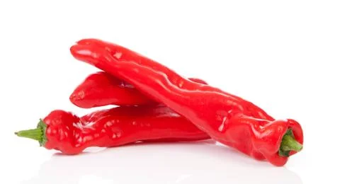 Stacked red peppers Stock-Fotos