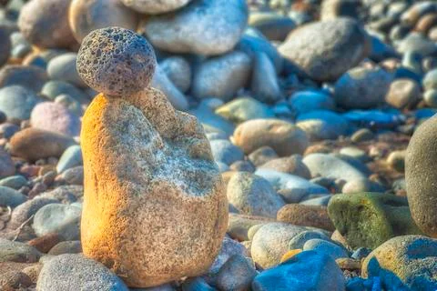 Stacked River Rocks Stock Photos