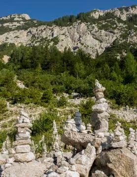 Stacked rock tower Foto stock