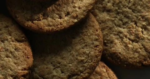 Stacked Rustic Cookies in Soft Lighting Stock Footage 295142385