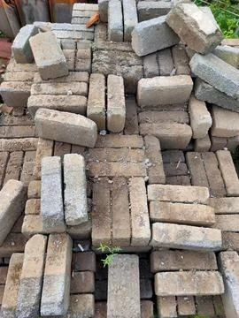 Stacked Rustic Paving Bricks Stock Photos