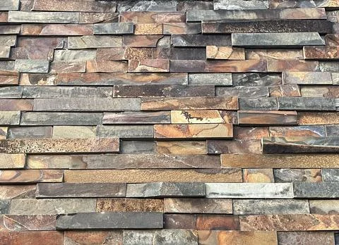 Stacked Rustic Stone Wall Fotos de archivo