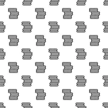 Stacked sandwich cookies seamless pattern design Stock Illustration