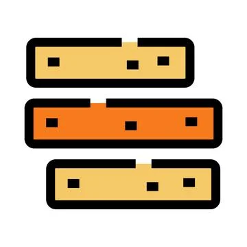 Stacked server rack data storage database icon Stock Illustration