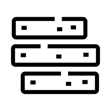 Stacked server rack icon representing data processing Stock Illustration